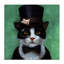 «Good Sir Top Hat Cat with a Mouse and A Monocle», reproduction d'art graphique sur toile-640464869-652446213