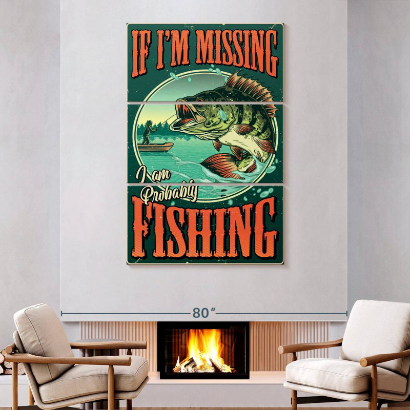 Senne Bass Fishing, 74'' H x 48'' W