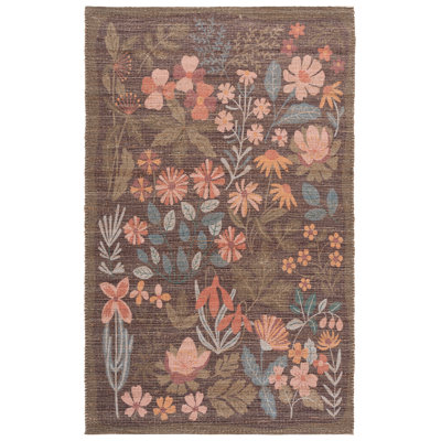 Saffron 405 Hand Woven Performance Floral Rug