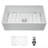 Durable White Ceramic Farmhouse Kitchen Sink with Deep Single Bowl for Easy Cleaning and Spacious Use, 30 x 20 x 9 Inch