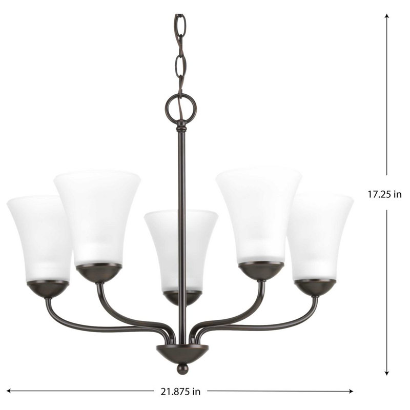 Bogdan 5 - Light Dimmable Classic / Traditional Chandelier, Antique Bronze