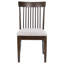 Chaise d'appoint en bois de noyer foncé Burns (ensemble de 2)