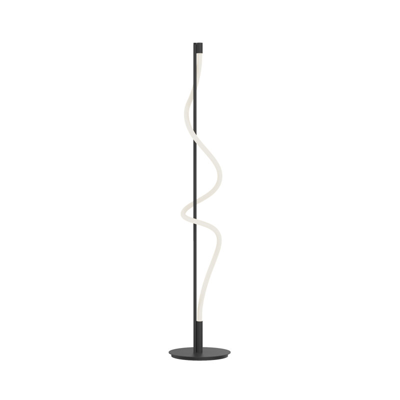 Cursive 60'' Black LED Column Floor Lamp