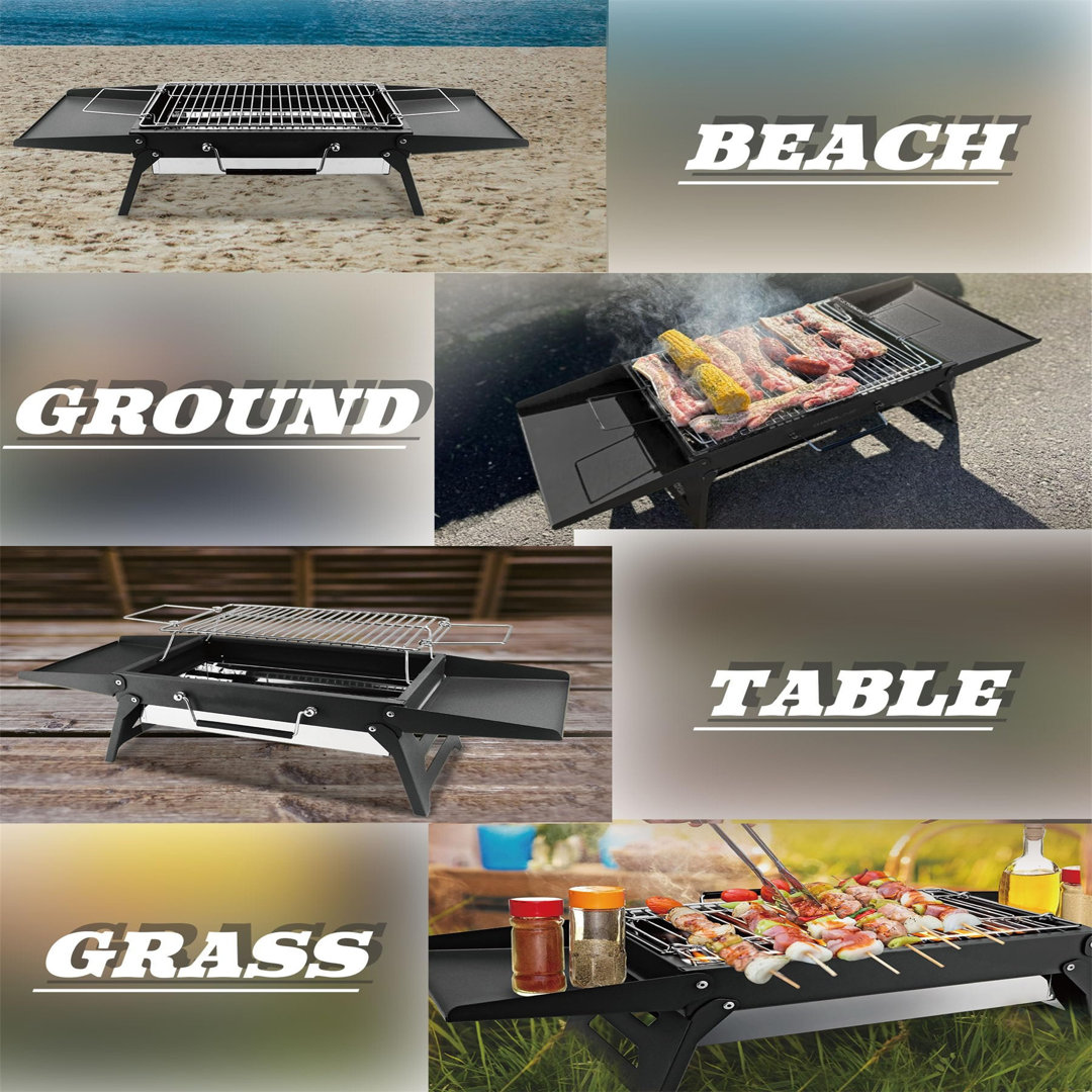 Wekli 64.9cm W Portable Charcoal Grill