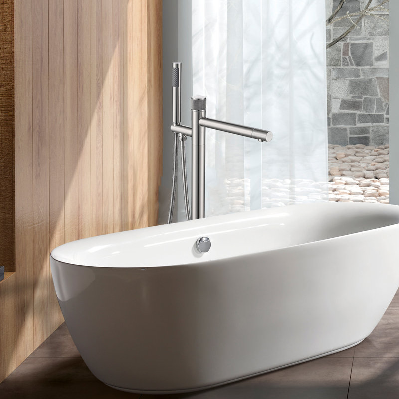 Floor Tub Spout, Brushed Nickel