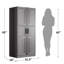 Garde-robe 2 portes - penderie avec plusieurs tablettes-838328185
