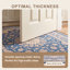 Tapis persan traditionnel audacieux en acacia, bleu marine, ivoire, or, vert et rose, lavable à la machine, antidérapant, à poils courts, adapté à l'intérieur et à l'extérieur, pour salon, chambre, salle à manger, entrée, couloir, bureau.-156681818