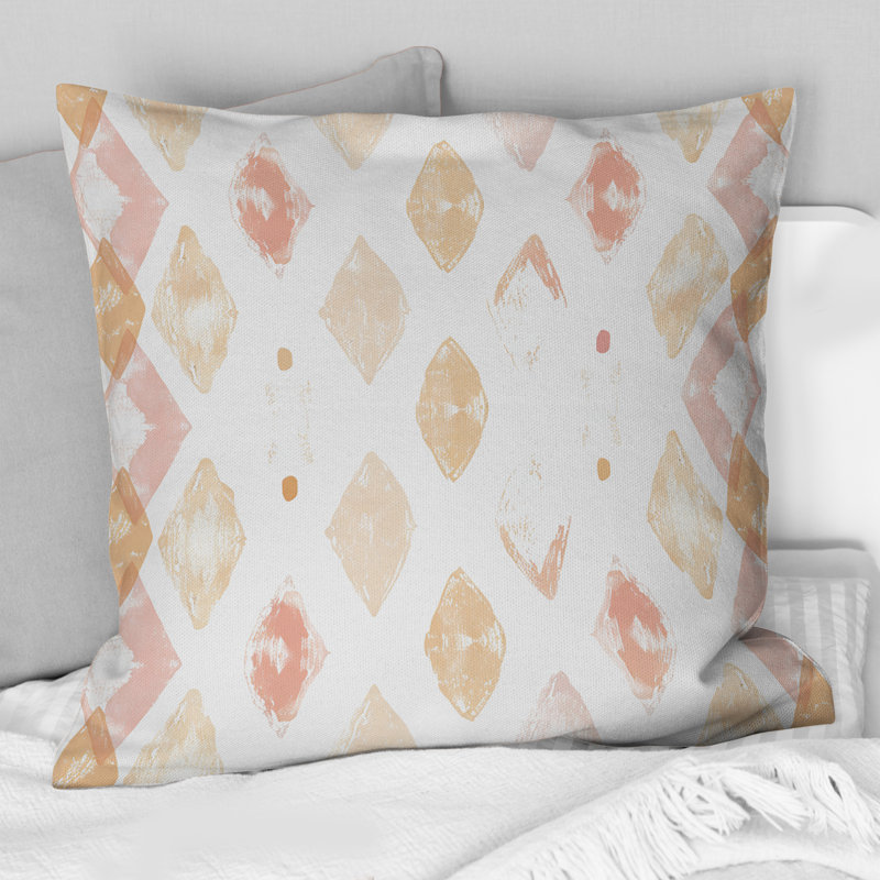 Coussin Boho, H 16 po x l 16 po, Carrée