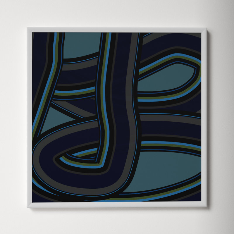 Stone Blue Twist by Jacques Pilon, 30" H x 30" W x 1.25" D, White