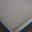 Canapé de rangement 65 po en polyuréthane bleu marine et velours gris clair-1493500728