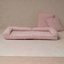 Canapé-lit double convertible pliable, rose