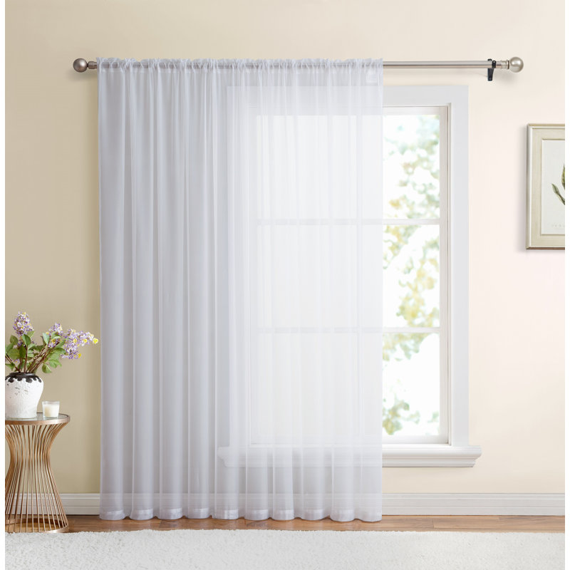 Marca Sheer Curtain, White