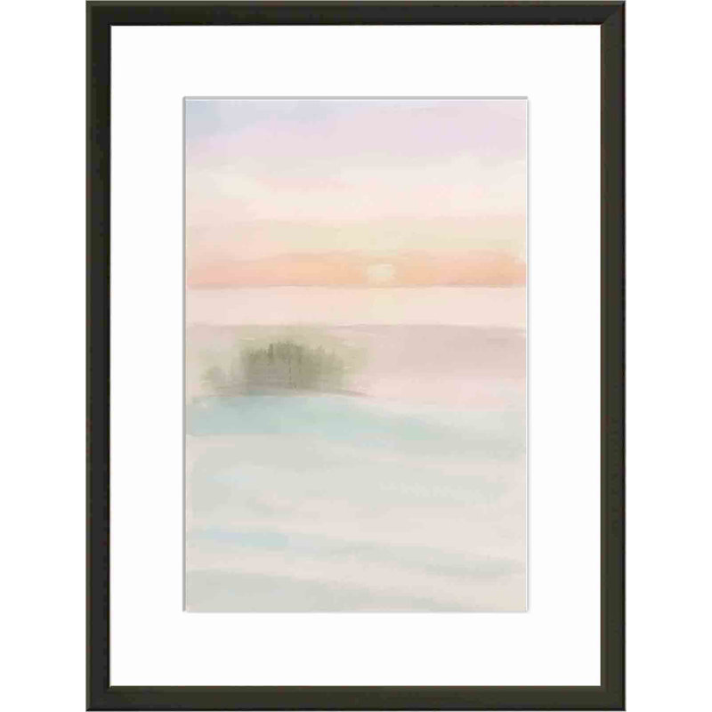 «Island Calm II» par Stellar Design Studio - peinture encadrée, Noir, H 12 po x l 8 po