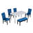 6 - Person Four Leg Dining Set-594279692-594279693