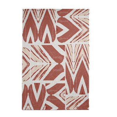 Tapis abstrait rouge
