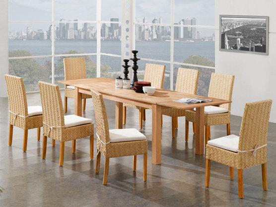 Oak Solid Wood Dining Table, H78.5 x L180 x W85cm, Light Brown