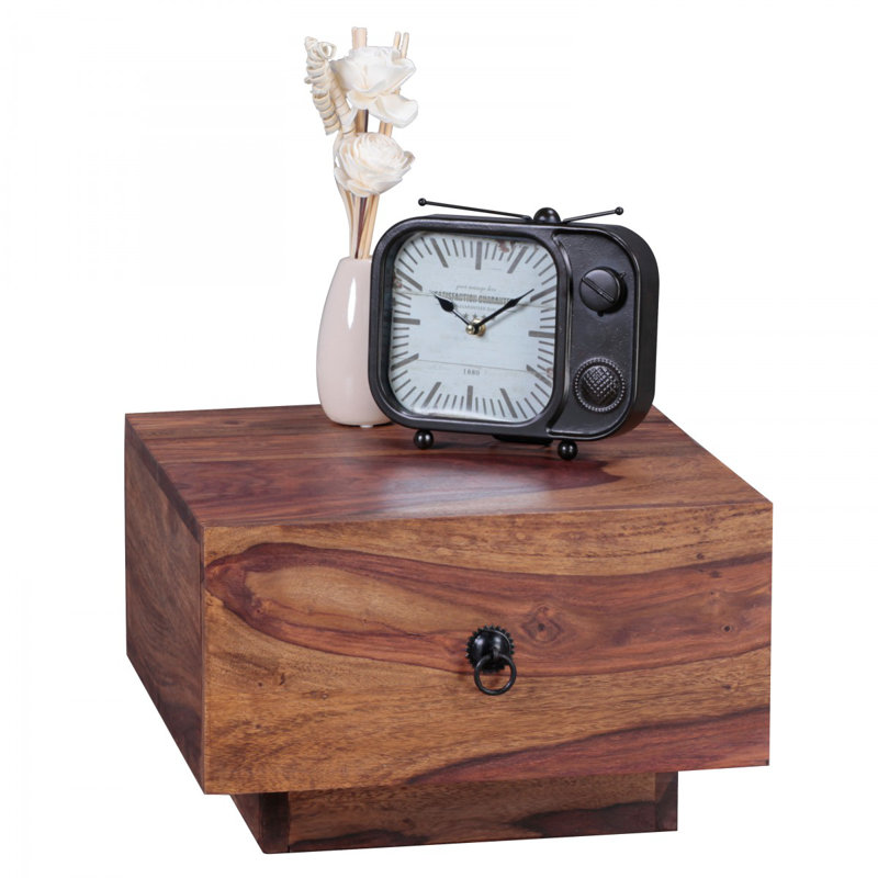 New Ashford 40cm W Solid Wood Bedside Table, Sheesham