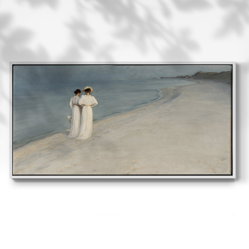 Série paysage - Dxlix - Toile tendue avec châssis encadré - Prêt à être accroché, H 25 po x l 49 po, Blanc