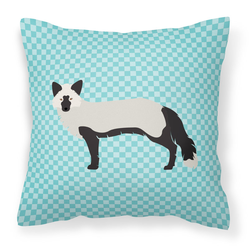 Silver Throw Pillow, 18" x 18", Blue