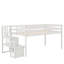 Lit mezzanine avec escalier, blanc