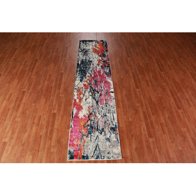 Transitional Oriental Runner Rug 3x10