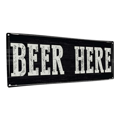 Décoration murale bière ici