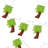 10 Warm Clear LED Battery Operated Palm Tree Summer String Lights - 4.5 ft Clear Wire