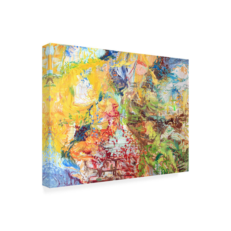 Œuvre d'art sur toile bolivienne Eva Galonska, H 35 po x l 47 po