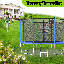 Trampoline de jardin rond 8 'avec enceinte sécuritaire SENCHO GINSYTALIOR