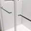 Poignée ergonomique en acier inoxydable pour douche