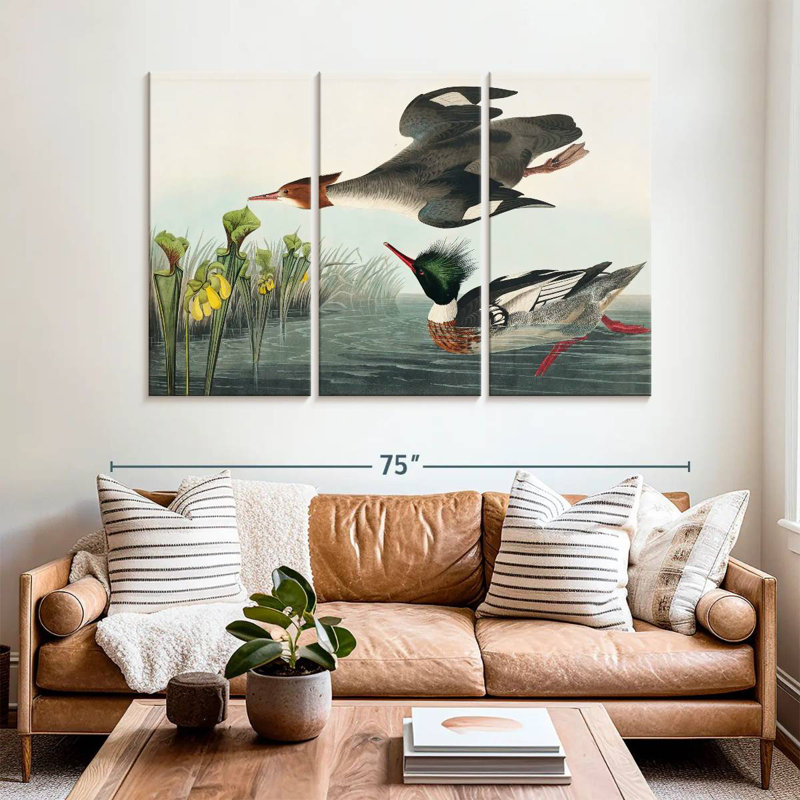 Brampt Red Breasted Merganser, 42" H x 65" W