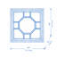 Miroir mural 48 "x48" avec cadre en miroir
