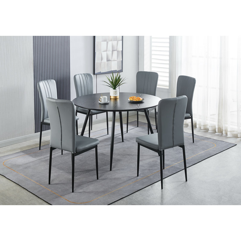Mose 6 - Person Dining Set, Black