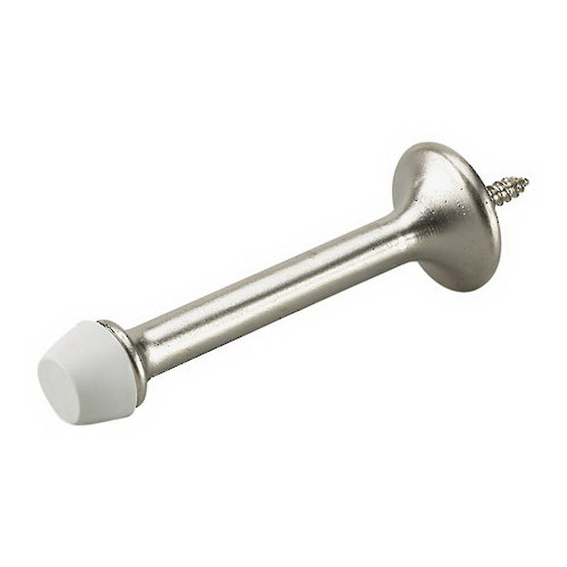Butoir de porte en acier à porte rigide, Nickel brossé