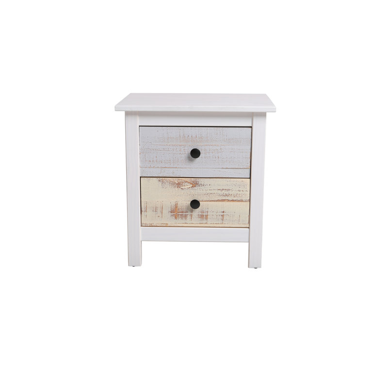Delao 46cm W Solid Wood Bedside Table