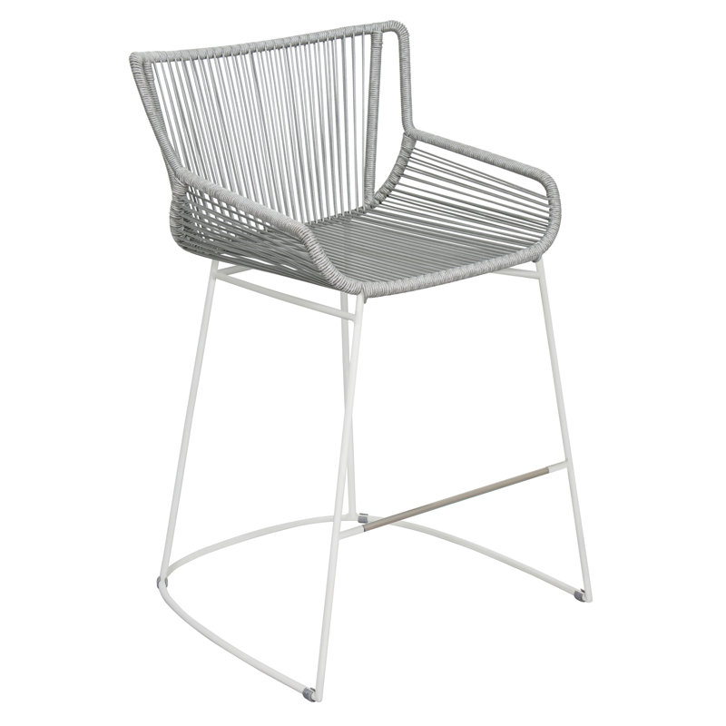 Archipelago Outdoor Bar Stool, Light Gray/Dove Gray