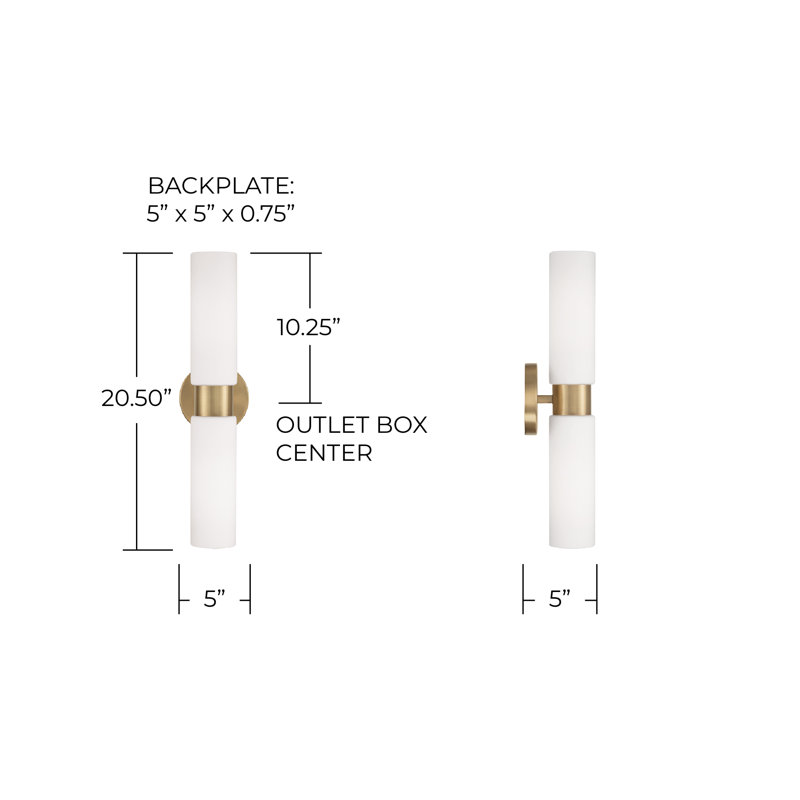 Theo Steel Wallchiere, Aged Brass, White