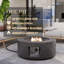 Czinege Round Concrete Propane Fire Pit Table-1513331509