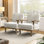 Amilio 28" W Farmhouse Polyester Armchair with Solid Wood Legs