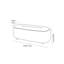 123cm Wide Oval Solid Colour Standard Ottoman