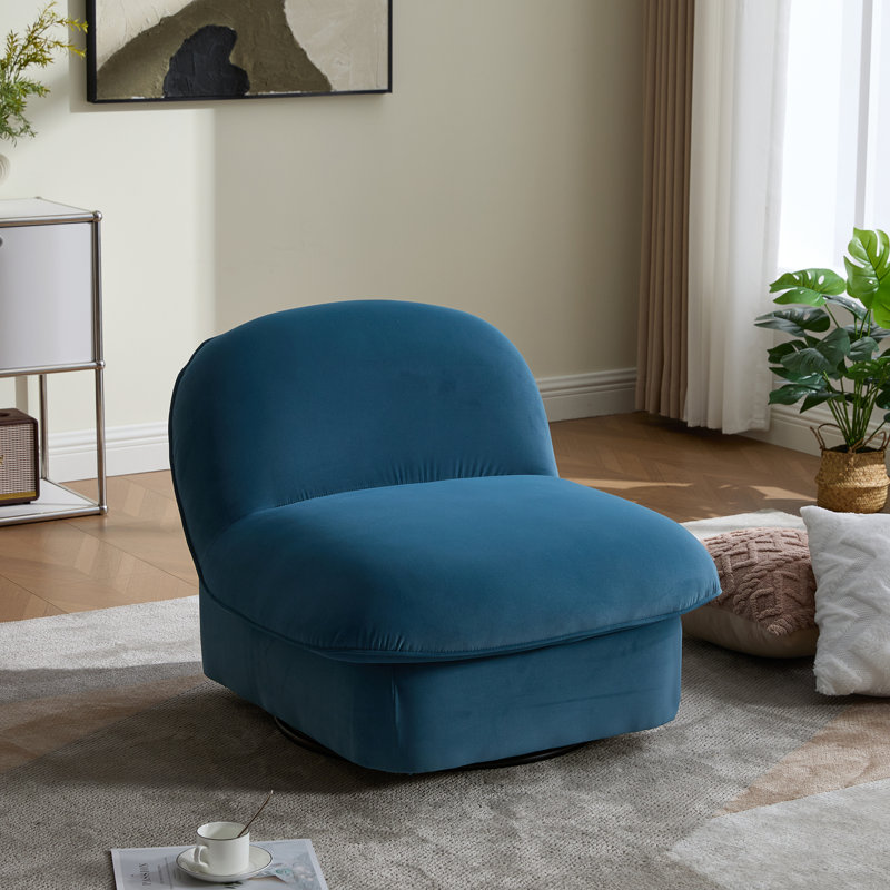 Fauteuil d'appoint pivotant, Bleu fumé