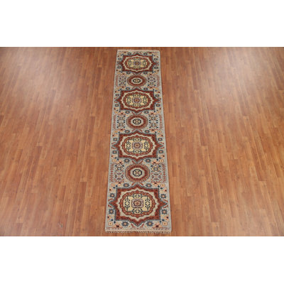Geometric Traditional  Runner Rug 3x10