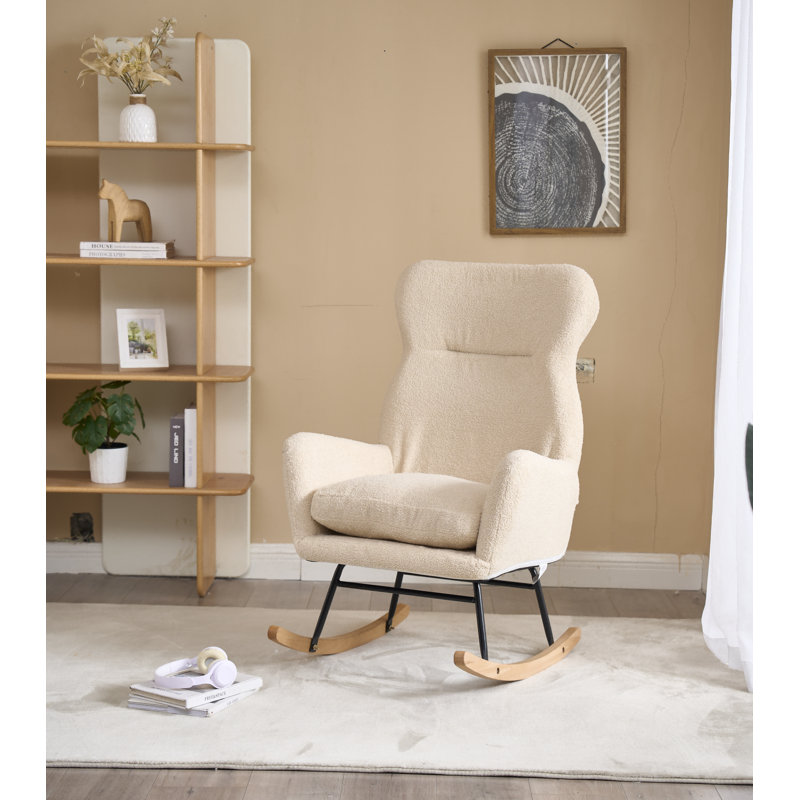 Chaise berçante rembourrée Keta