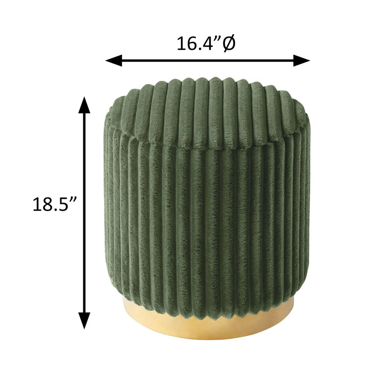Tabouret contemporain l 16,4 po, vert, Vert