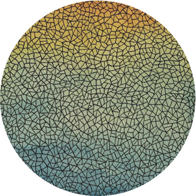 Jaune/bleu/vert/Tapis décoratif