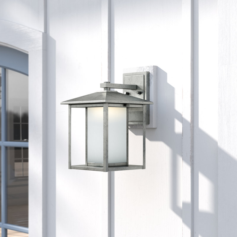 Vermont LED Wall Light, Weathered Pewter, 14" H x 9" W x 10.5" D