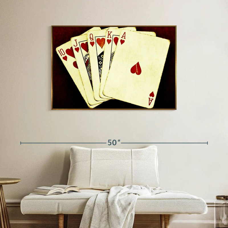 Quinte royale, Cadre flottant doré, 40 po x 27 po