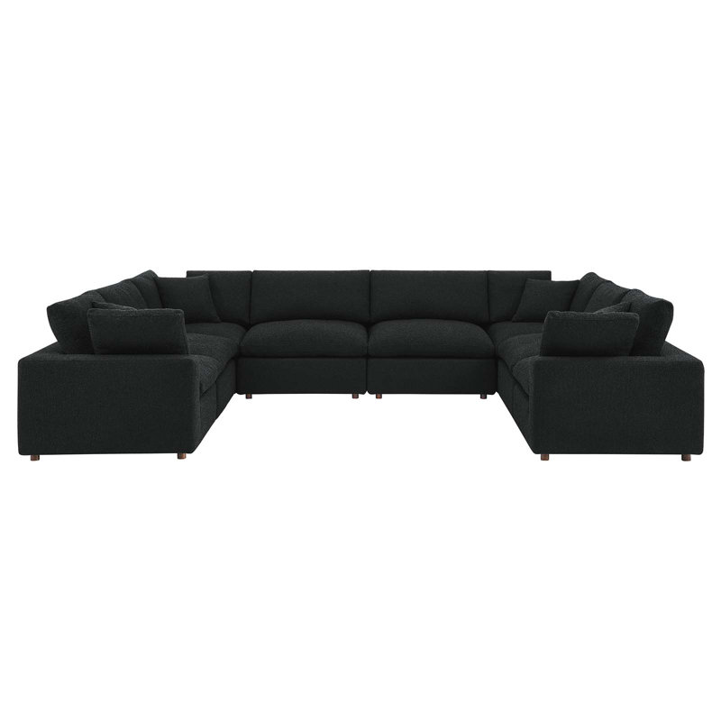 Canapé modulaire en tissu 8 pièces Commix, Noir