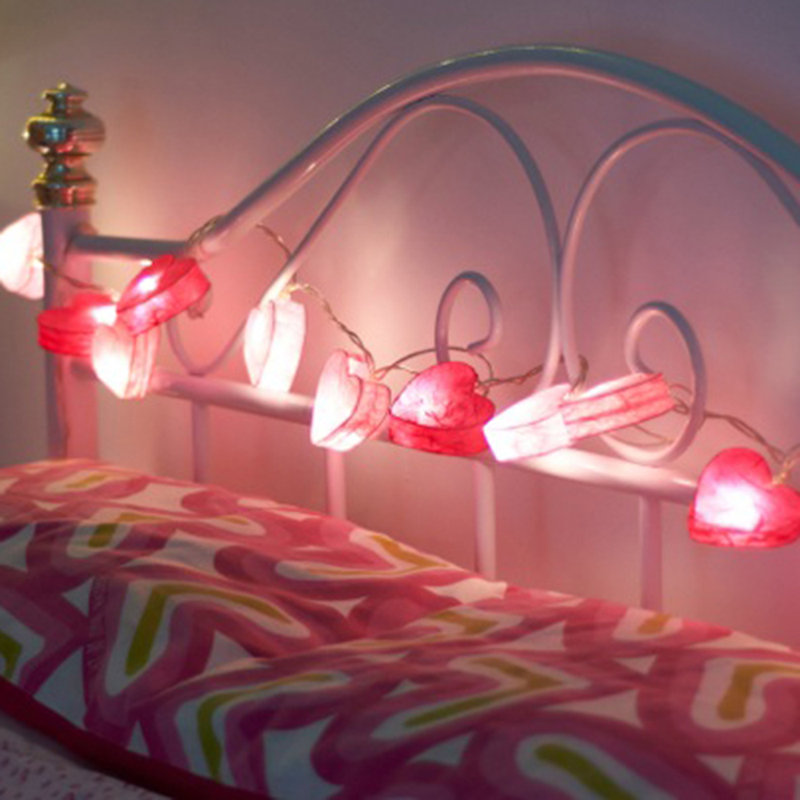 Mandi LED Handmade Paper Hearts String Light, 30 Lamps - 8 Metre Long