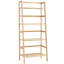 53 cm H x 32 cm W Bamboo / Rattan Ladder Bookcase